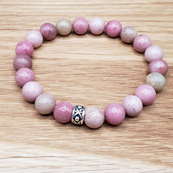 SOLD Rhonodite Beads Bracelet - Picture 3 of 9